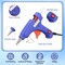 24 Pieces Glue Guns Bulk Mini Hot Melt Gun with Glue Sticks Kit for Kids Art Crafts DIY Home School Project Christmas Decoration Quick Repairs(Blue)